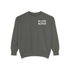 "Unapologetically Black" Garment-Dyed Sweatshirt (Pepper)