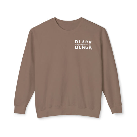 "Unapologetically Black" Lightweight Sweatshirt (Espresso)