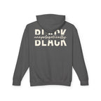 "Unapologetically Black" Lightweight Hoodie (Pepper/Ivory)