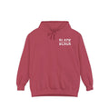 "Unapologetically Black" Garment-Dyed Hoodie (Crimson)