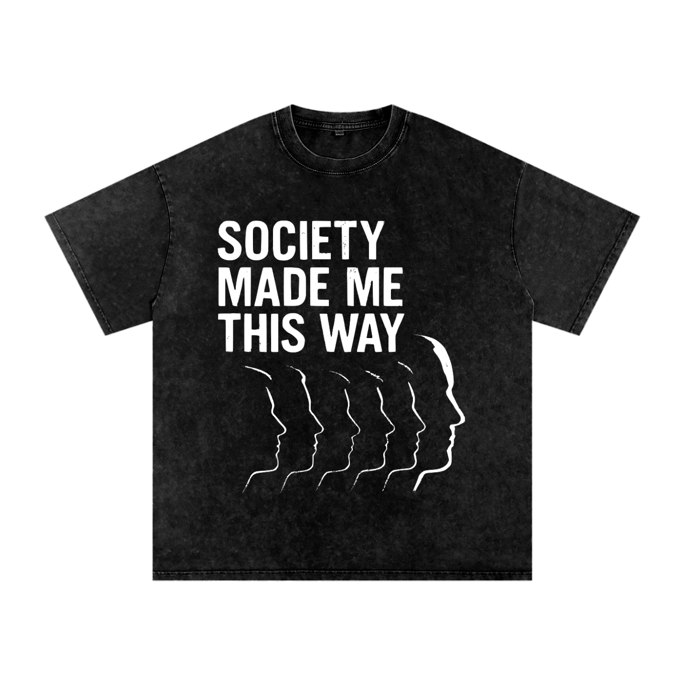 "Society" Washed Oversized T-Shirt