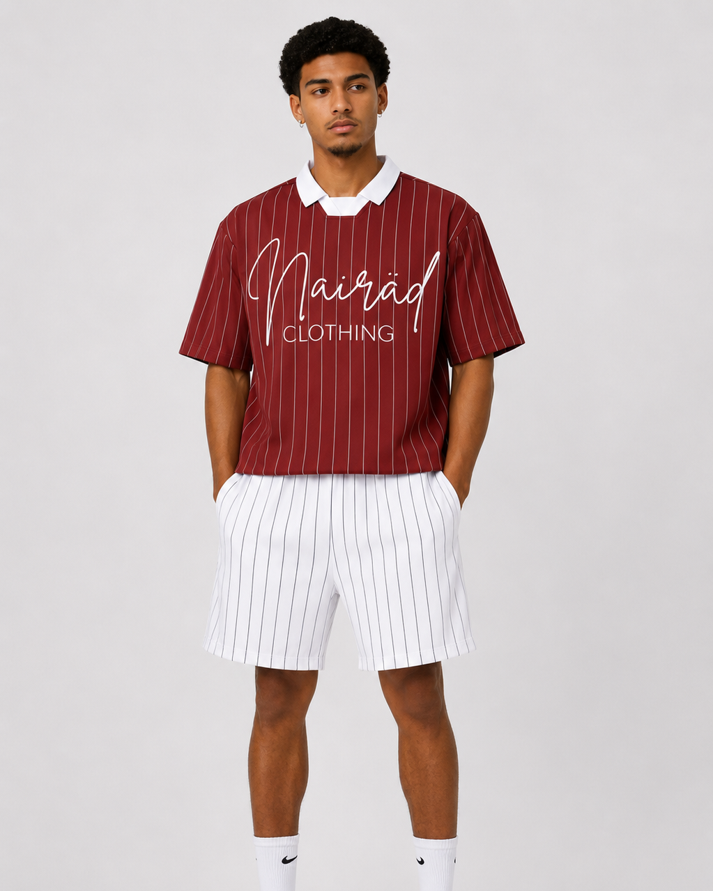 Unapologetic Pinstripe Jersey - Red