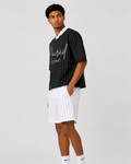 Unapologetic Pinstripe Jersey - Black