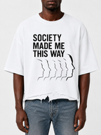 "Society" Washed T-Shirt (White)
