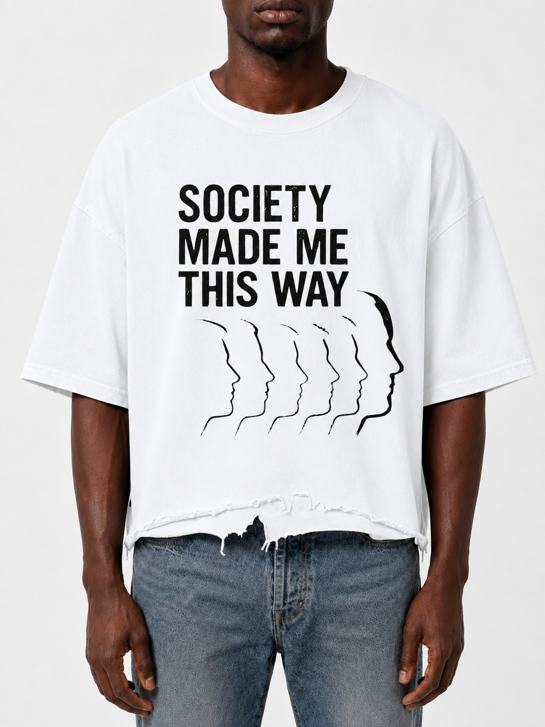 "Society" Washed T-Shirt (White)