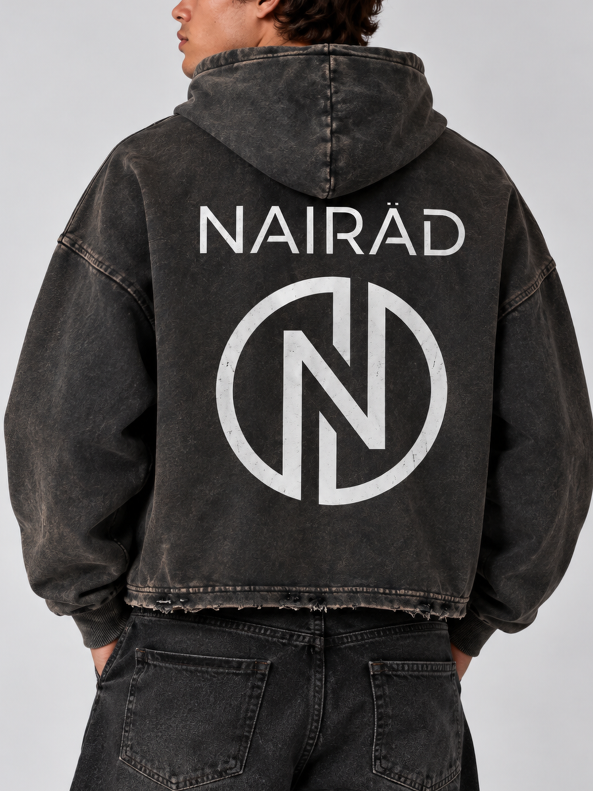 "Society" Vintage Washed Hoodie (Black)