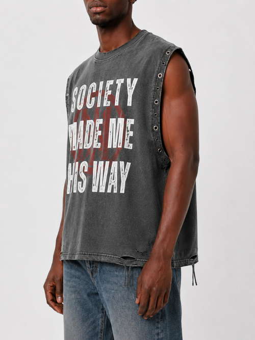"Society" Vintage Washed Tank