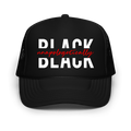"Unapologetically Black" Trucker Hat - Black / White / Red