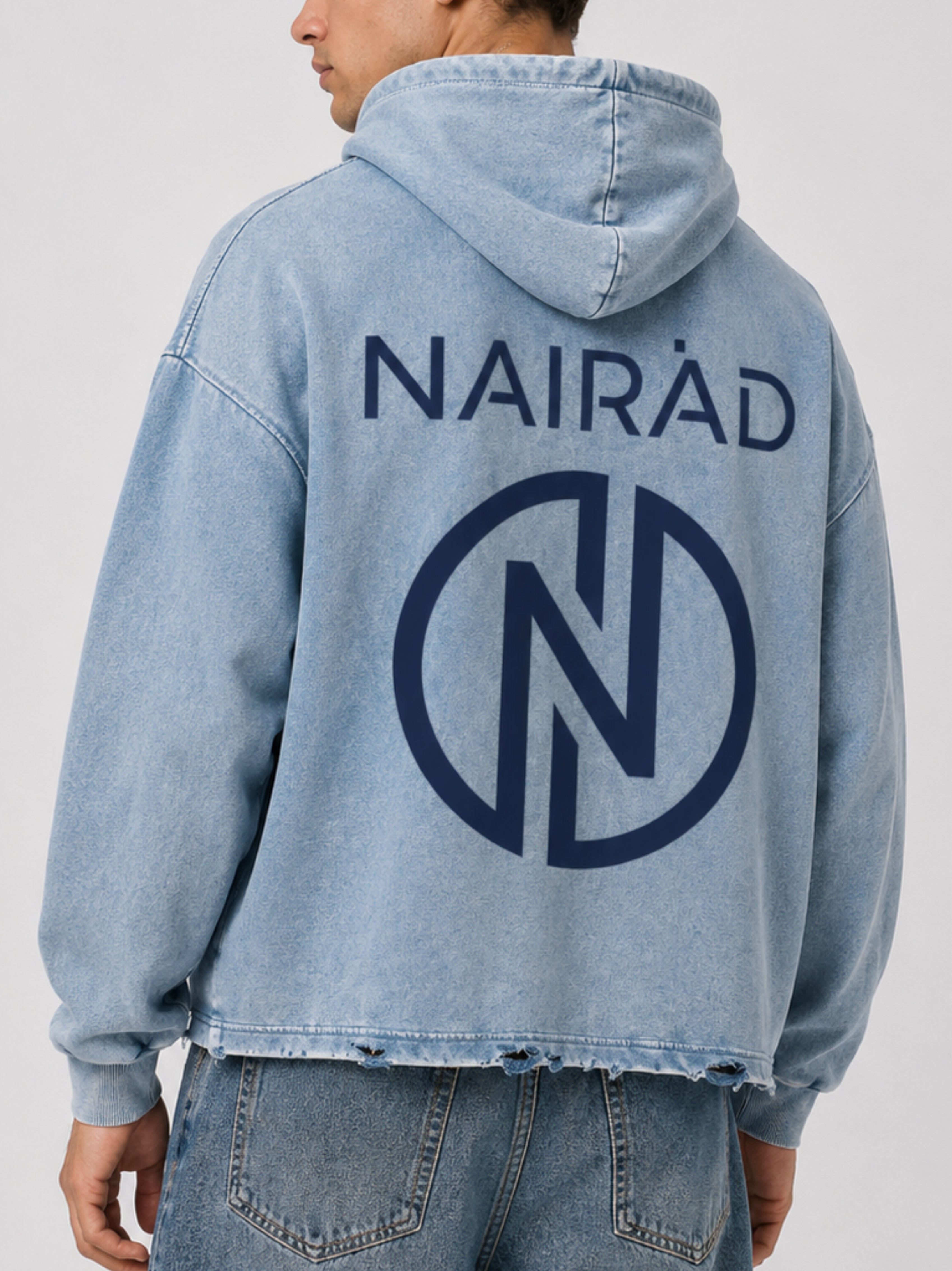 "Society" Vintage Washed Hoodie (Blue)