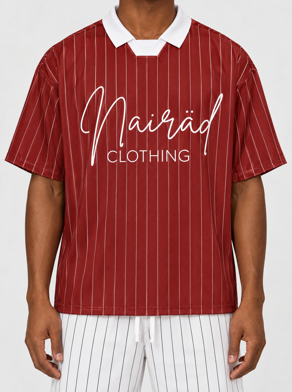 Pinstripe Jersey - Red