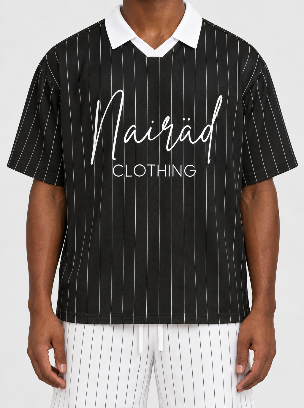 Unapologetic Pinstripe Jersey - Black
