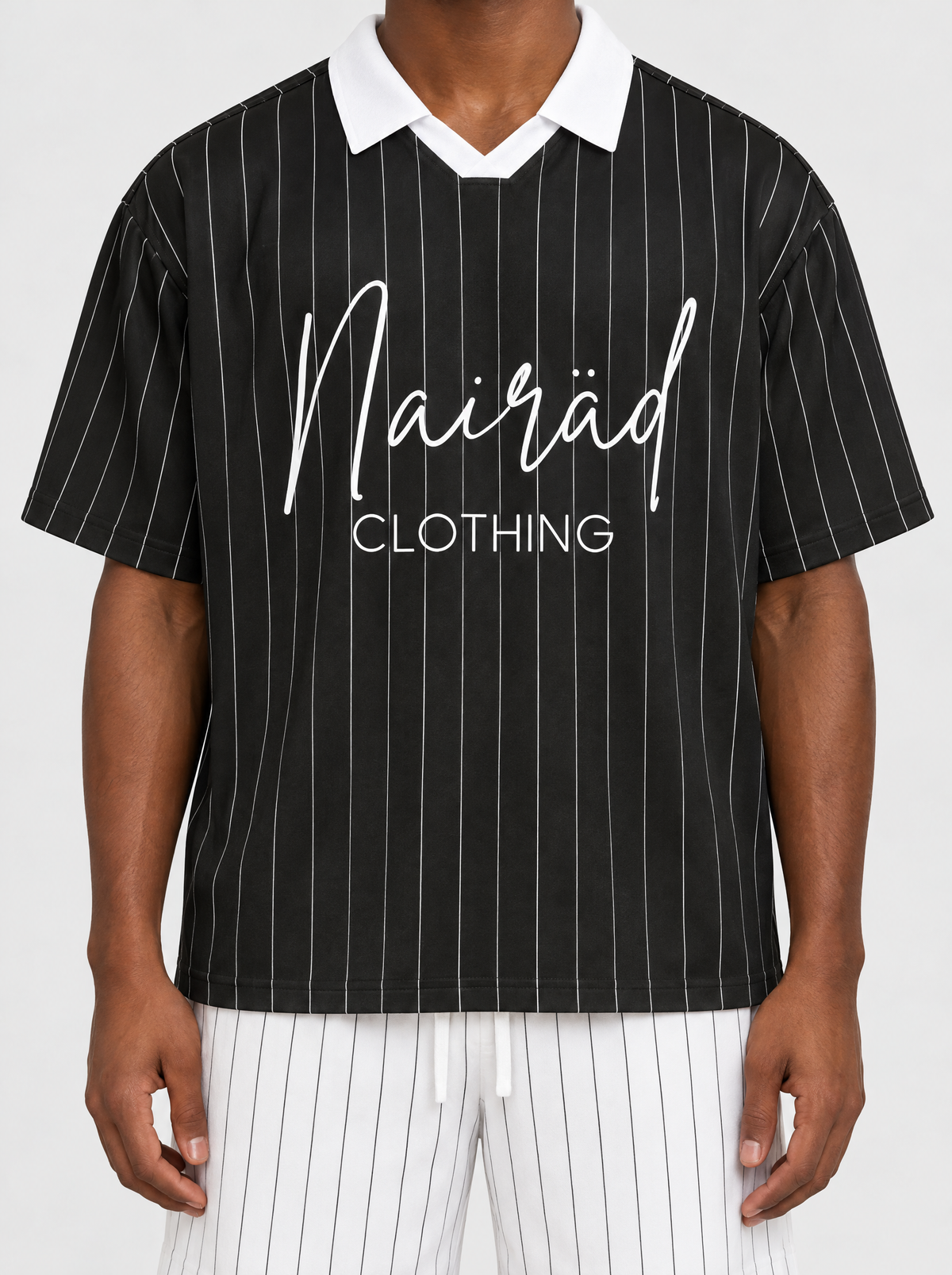 Unapologetic Pinstripe Jersey - Black